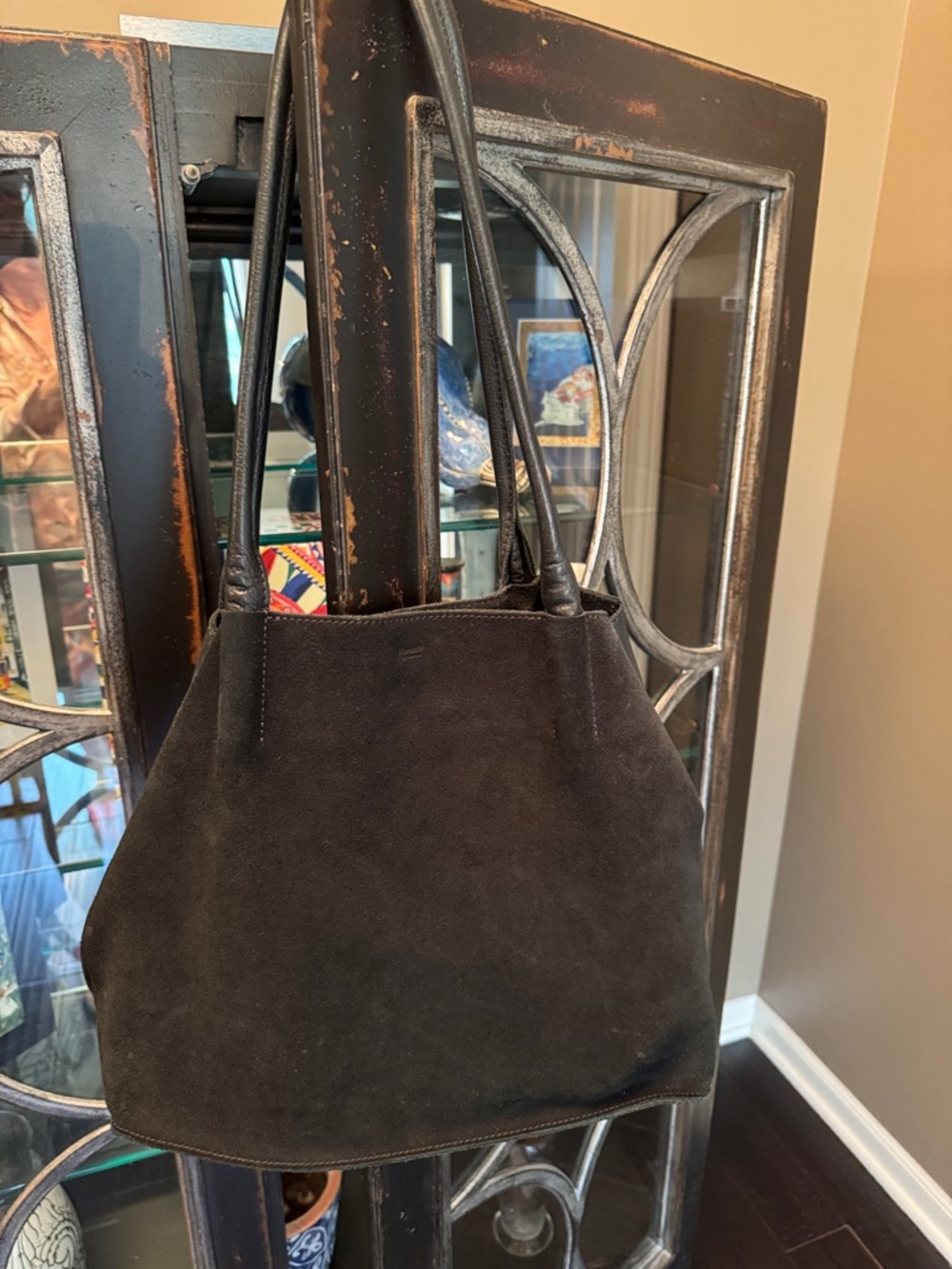 Hammitt Black Suede Shoulder Tote
